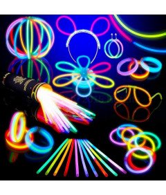 HotLite Zestaw Kolorowych Glow Sticków 100 szt 20 cm Świecące Patyczki