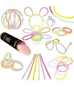 HotLite Zestaw Kolorowych Glow Sticków 100 szt 20 cm Świecące Patyczki