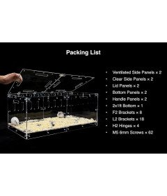 GuineaLoft Akrylowa Klatka Przezroczysta Wysuwana dla Chomika DIY