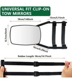 Zestaw 2 Uniwersalnych Lusterek Regulowanych do Przyczep Kempingowych