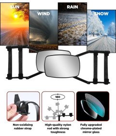 Zestaw 2 Uniwersalnych Lusterek Regulowanych do Przyczep Kempingowych