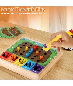 Gra Edukacyjna Sortująca Owady Drewniana Zabawka 25 Elementów dla Dzieci