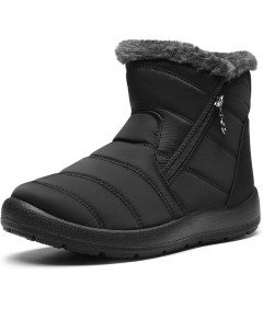 Damskie Zimowe Buty Wodoodporne Ocieplane Śniegowce Czarne Rozmiar 38