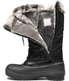 Damskie Buty Śniegowe Wodoodporne Podeszwa Antypoślizgowa Czarne 38
