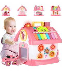 Interaktywny Domek Edukacyjny 8w1 z Akcesoriami Muzyka Światła Zwierzęta