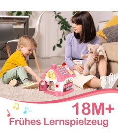 Interaktywny Domek Edukacyjny 8w1 z Akcesoriami Muzyka Światła Zwierzęta