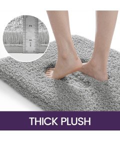 Dywanik Łazienkowy z Mikrofibry Mata Antypoślizgowa 40x60 cm Szara