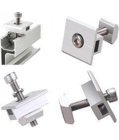 WETOWN Držalo za sredinske sponke solarnega modula 4 kosi 35 mm