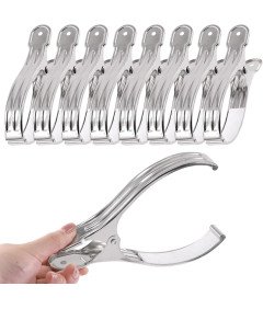 Zaciski Ogrodowe Stal Nierdzewna 10 szt 16 cm Duży Otwór Mocne Klipsy