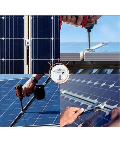 WETOWN Držalo za sredinske sponke solarnega modula 4 kosi 35 mm