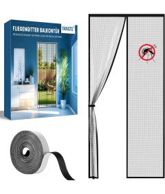 Drzwi Balkonowe z Moskitierą Magnetyczną Ochrona przed Owadami 100x200 cm