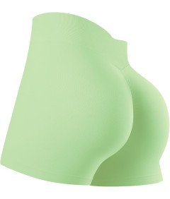 Damskie Bezszwowe Spodenki Sportowe Push-up do Jogi Biegania M Zielone