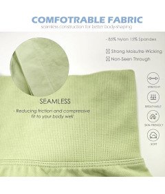 Damskie Bezszwowe Spodenki Sportowe Push-up do Jogi Biegania M Zielone