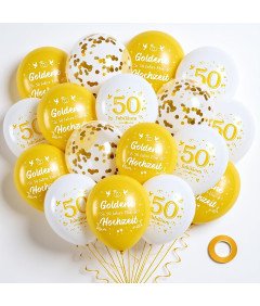 Zestaw 36 Złotych Balonów...