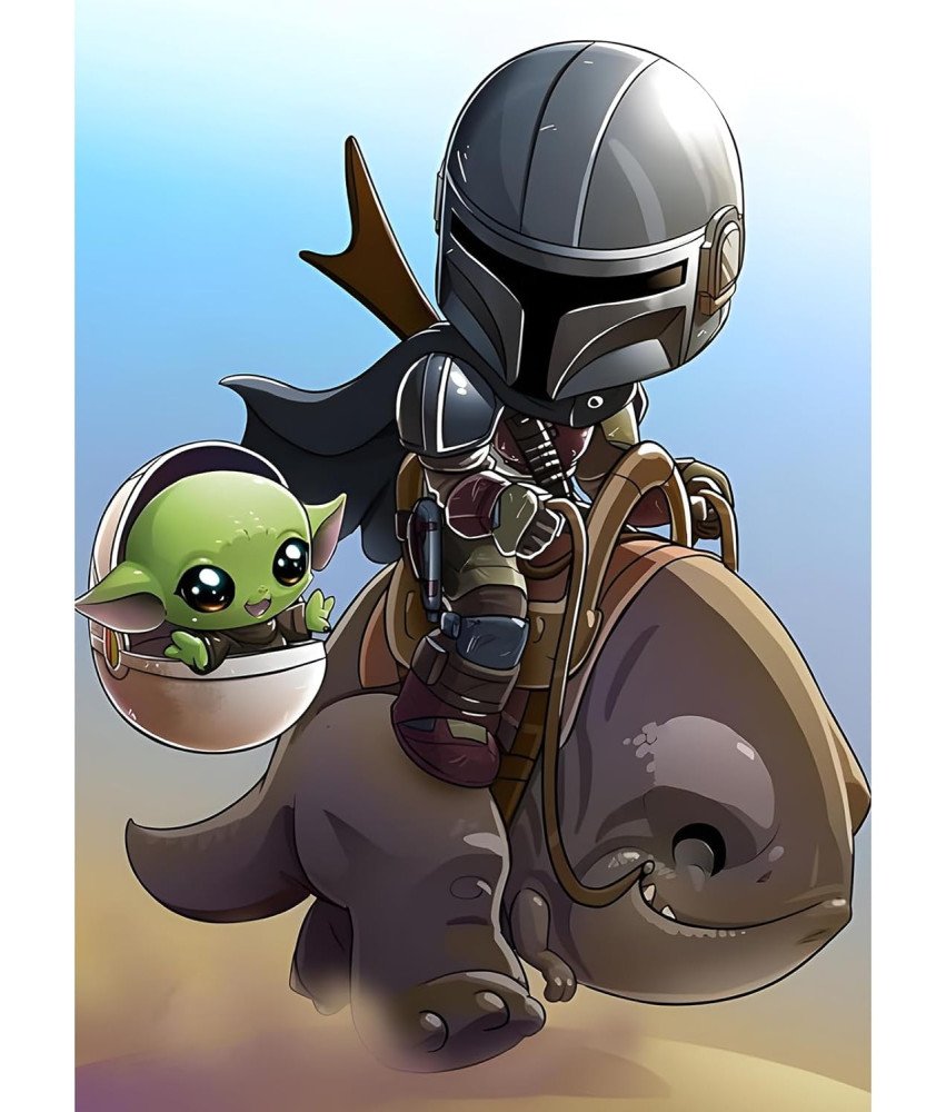 EOBROMD Diamond Painting Baby Yoda Set 5D DIY 30x40 cm