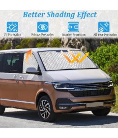 Mata Termiczna Osłona Szyby VW T5 T6 Zestaw 3 sztuki Magnesy Torba