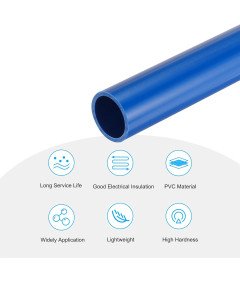 Rura PVC 21 mm Odporna na Uderzenia Wodna i Kablowa Osłona Niebieska 0.65M