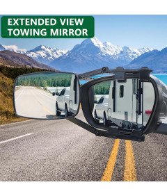 Zestaw 2 Lusterek Bocznych do Przyczep Kempingowych Uniwersalne Regulowane