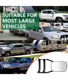 Zestaw 2 Lusterek Bocznych do Przyczep Kempingowych Uniwersalne Regulowane