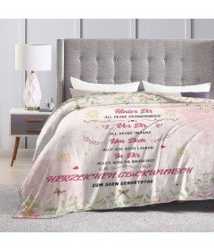 Koc na 50 Urodziny dla Kobiet Przytulny Idealny Prezent 130x150 cm