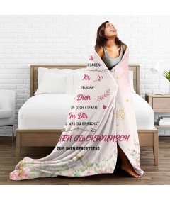 Koc na 50 Urodziny dla Kobiet Przytulny Idealny Prezent 130x150 cm