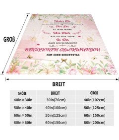 Koc na 50 Urodziny dla Kobiet Przytulny Idealny Prezent 130x150 cm