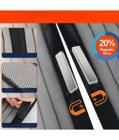 Moskitiera Magnetyczna na Drzwi Balkonowe Tarasowe Czarna 80 x 215 cm
