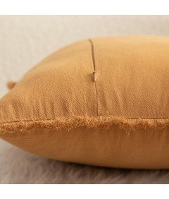 Zestaw 4 Bawełnianych Poszewek na Poduszki 65x65cm Dekoracyjne Pomarańczowe