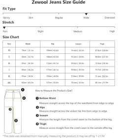 Zewool Męskie Spodnie Baggy Jeansowe Luźne Szerokie Nogawki Czerwone S