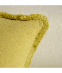 Zestaw 4 Bawełnianych Poszewek na Poduszki 55x55cm Dekoracyjne Żółte