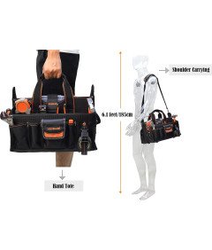 Torba Narzędziowa Męska na Ramie Organizer na Narzędzia 19 Kieszeni Duża