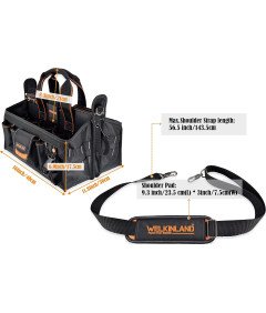 Torba Narzędziowa Męska na Ramie Organizer na Narzędzia 19 Kieszeni Duża