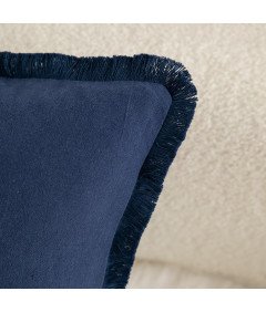 Poszewki na Poduszki z Frędzlami Bawełniane Boho Granatowe 50 x 50 cm 4 szt