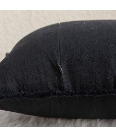 Poszewki na Poduszki z Frędzlami Bawełniane Boho Czarne 55 x 55 cm 4 szt