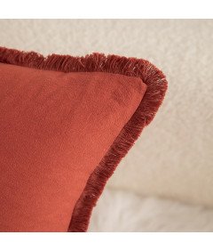 Poszewki na Poduszki z Frędzlami Bawełniane Boho Czerwone 50 x 50 cm 4 szt