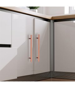 Uchwyty Meblowe Do Szafek Różowe Złoto 192 mm Zestaw 10 Sztuk Nowoczesne