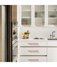 Uchwyty Meblowe Do Szafek Różowe Złoto 192 mm Zestaw 10 Sztuk Nowoczesne