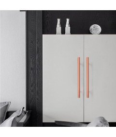 Uchwyty Meblowe Do Szafek Różowe Złoto 224 mm Zestaw 6 Sztuk Nowoczesne