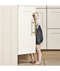 Uchwyty Meblowe Do Szafek 96 mm Zestaw 5 Sztuk Nowoczesne Złote