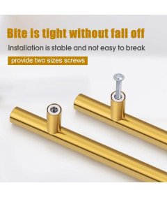 Uchwyty Meblowe Do Szafek 96 mm Zestaw 5 Sztuk Nowoczesne Złote