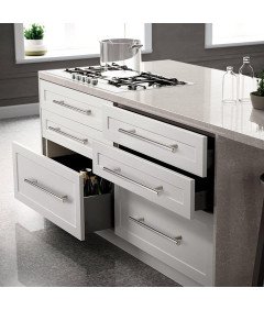 Uchwyty Meblowe 192 mm Zestaw 10 Sztuk Nowoczesne Szafki Srebrne