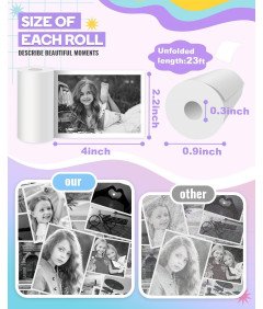 Papier Termiczny Rolki do Aparatów Bteng Zestaw 10 Rolek bez BPA 650 Zdjęć