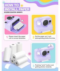 Papier Termiczny Rolki do Aparatów Bteng Zestaw 10 Rolek bez BPA 650 Zdjęć