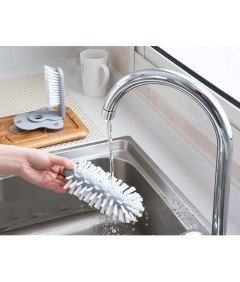 CHmiss Krtača za pomivanje posode siva 17,5 cm