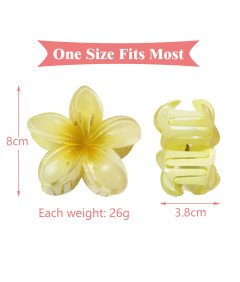 Spinka Klamra Szczęka do Włosów Mocna Zestaw 6 Sztuk Hawajskie Kwiaty