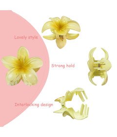 Spinka Klamra Szczęka do Włosów Mocna Zestaw 6 Sztuk Hawajskie Kwiaty
