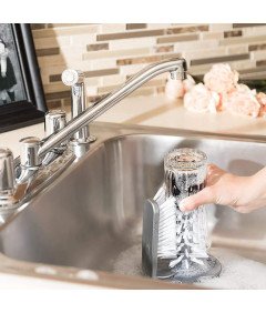 CHmiss Krtača za pomivanje posode siva 17,5 cm