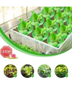 Kołnierz Ślimakowy Płot Ochronny na Rośliny przed Ślimakami Zielony 15 szt