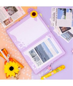 Notatnik Tajny Dzienniczek Dla Dzieci z Kluczem 160 Stron Pluszowy Różowy