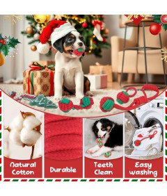 Zestaw Zabawek Dla Psa 7 Elementów Gryzaki Sznurki do Pielęgnacji Zębów